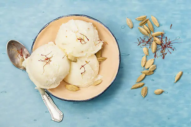 Saffron Ice Cream with Pistachios – Souk