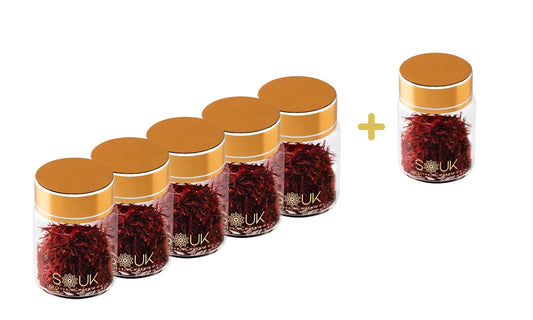 Pack Of 6 - Premium Grade USDA Organic Moroccan Saffron - 2 Grams Souk