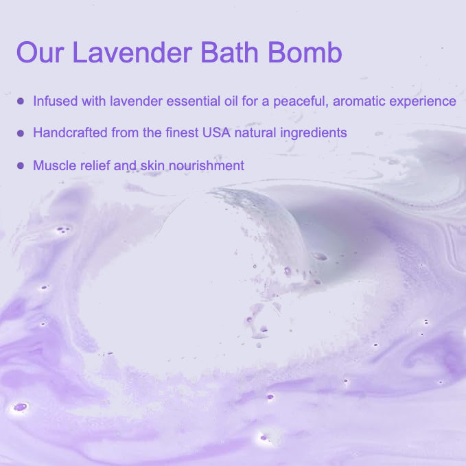 Large Lavender Bath Bomb (6oz) - USA Handmade With Natural Ingredients Souk