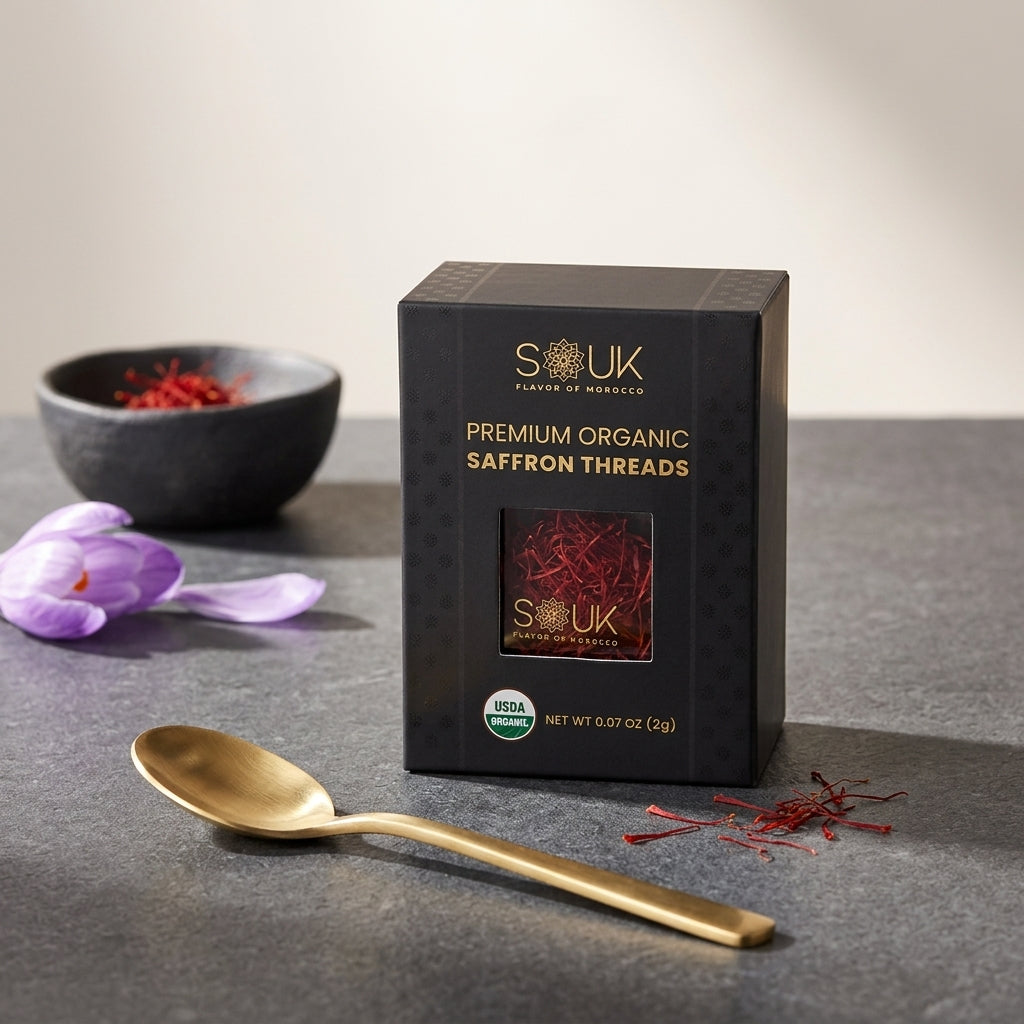 Premium Grade USDA Organic Moroccan Saffron · 2 Grams Souk