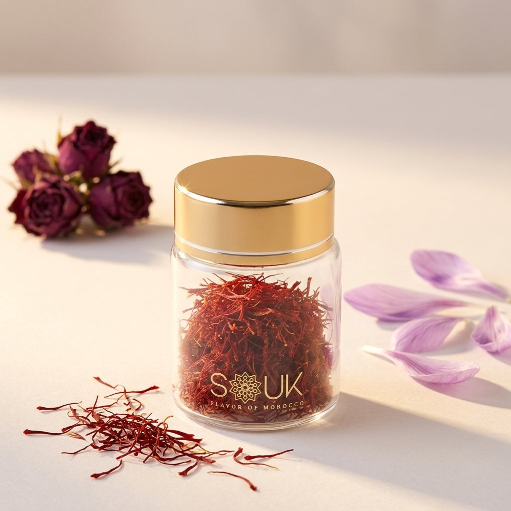 Premium Grade USDA Organic Moroccan Saffron · 2 Grams Souk