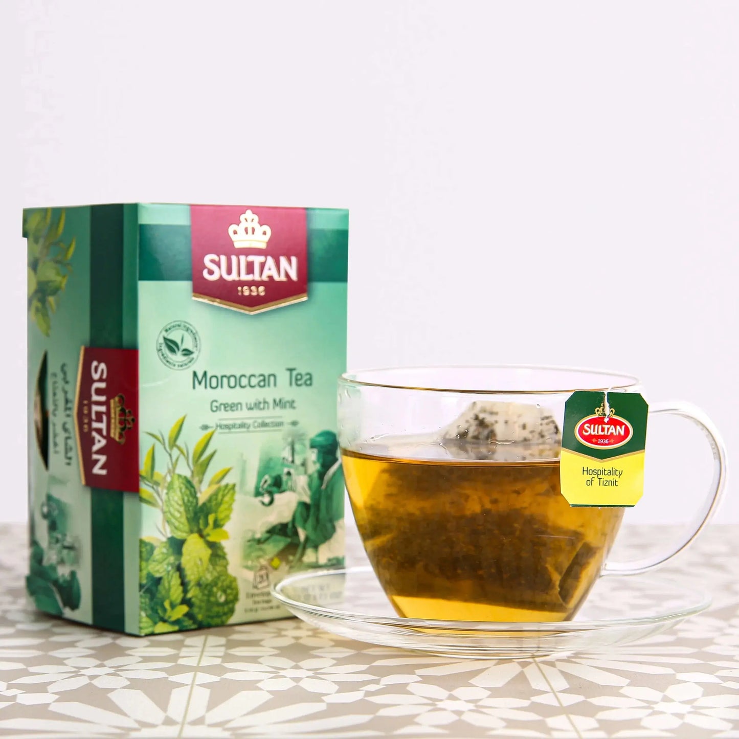 Sultan Pack of 20 green tea with mint bags